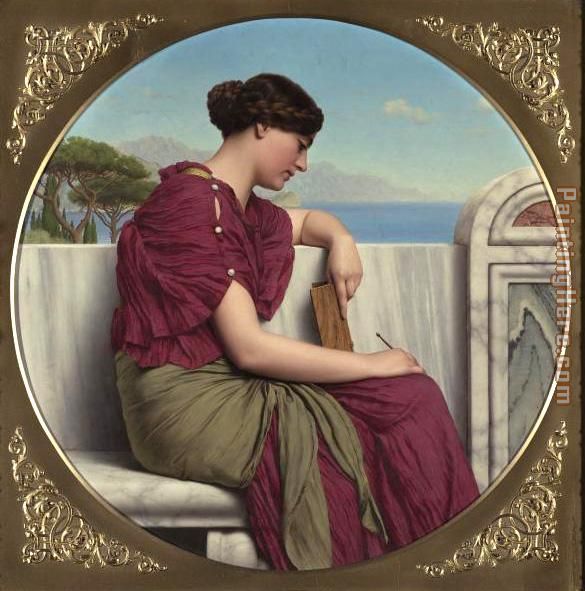 The Answer painting - John William Godward The Answer art painting